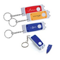 LED Flashlight Key Chain with a hidden ballpoint pen